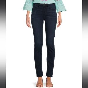 7 For All Mankind Jen 7 Slim Straight Jeans Dark Wash Sz 6